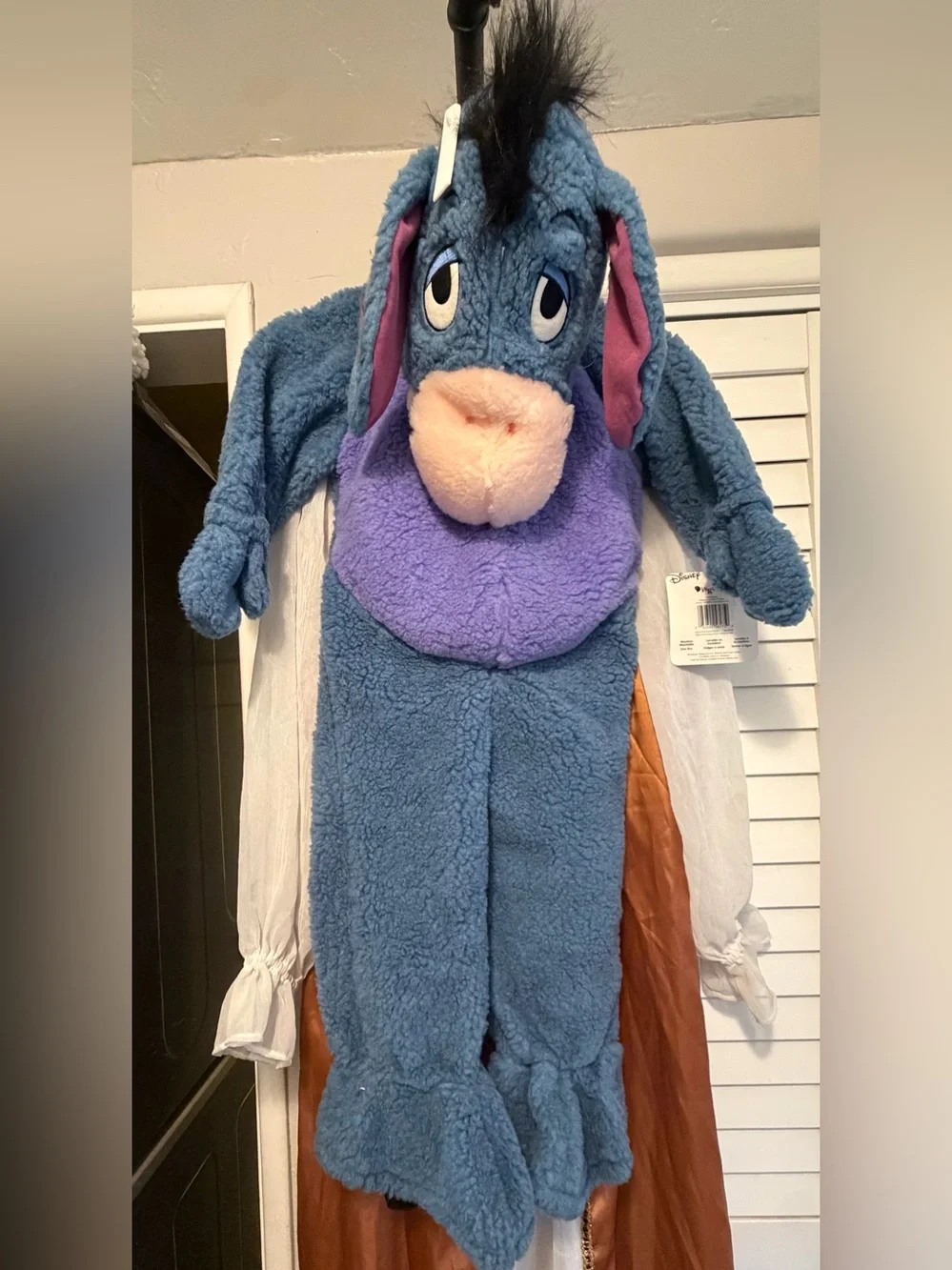 Vintage Disney Eeyore Plush Faux Sherpa Costume